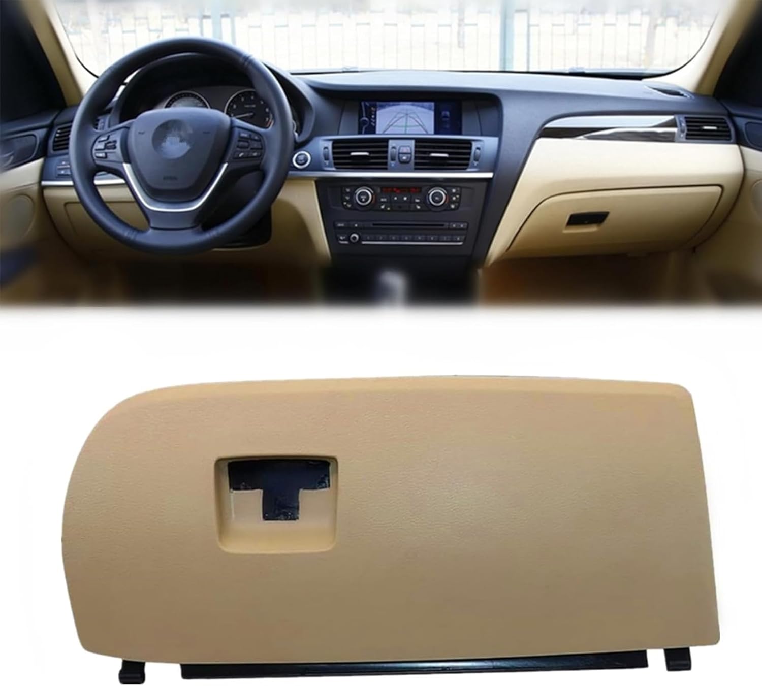 GXARTS 51166839001 Beige Dash Glove Box Door Lid Compatible with BMW 2011 2012 2013 2014 2015 2016 2017 2018 X3 X4 F25 F26 51166839000, 51169242086