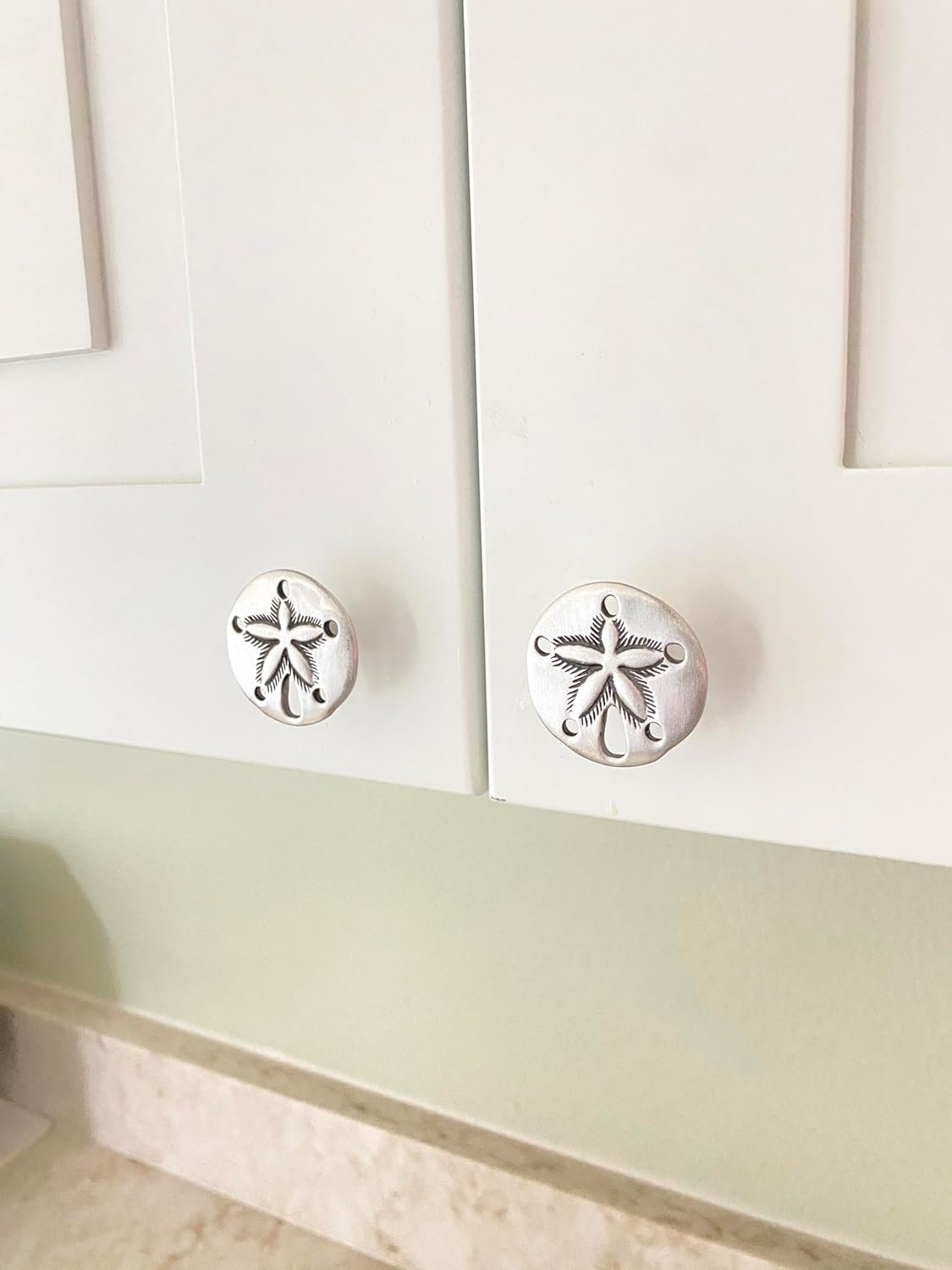 Costello Coastal - Sand Dollar Cabinet Knobs (Set-of-2, Small) - Pewter Collection Hardware