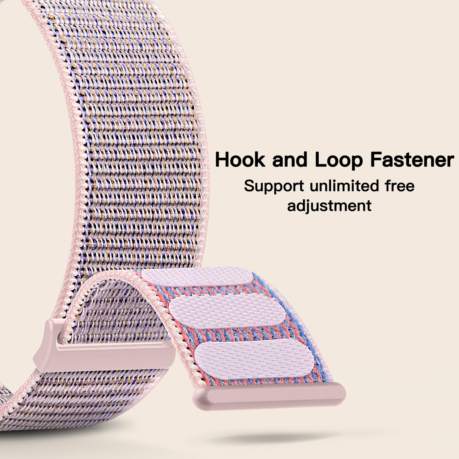 Yoohoo Nylon Cinturino Compatibile con cinturino Apple Watch 38mm 40mm 41mm 42mm(Series 10) uomo donna, cinturino sportivo regolabile per iWatch Serie 10 9 8 7 6 5 4 3 2 1 SE SE2 Ultra Ultra2
