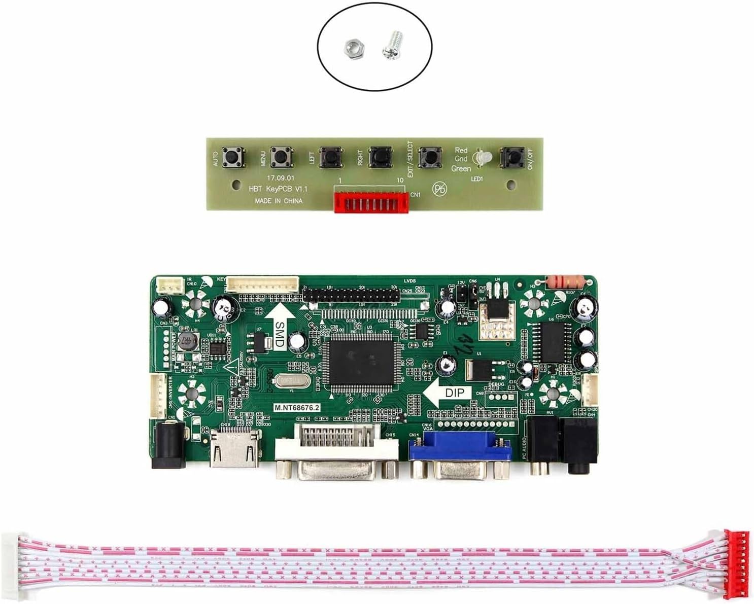 Compatible for Arcade1Up ，HDMI Control Board for M170ETN01.1/WYD170SKD-01/M170QGBN30-01B/CD170A54-01 Displays | Replacement Part for Arcade Machines