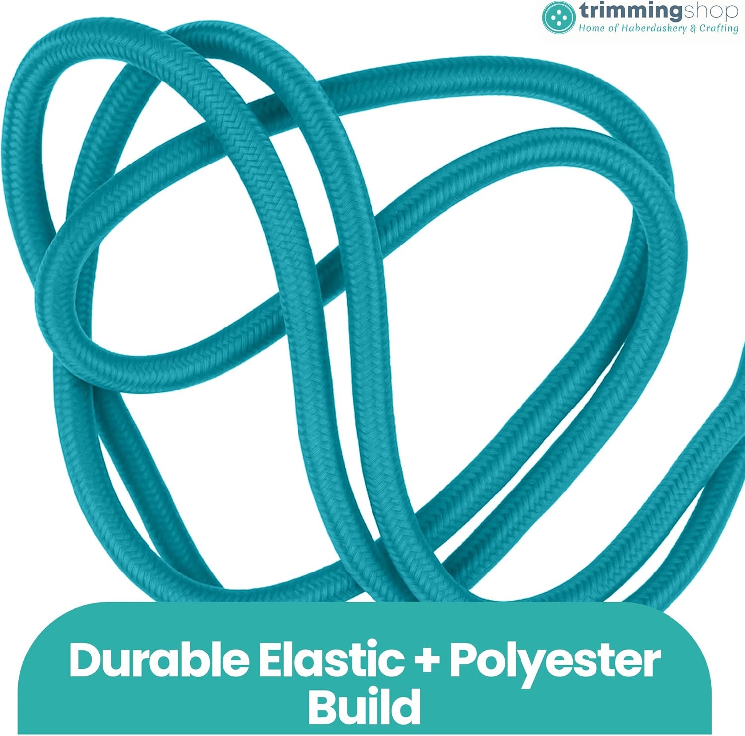 Trimming Shop 4mm Wide Bungee Rope Shock Cord, Stretchy Strap, Round Elastic String for Sewing, Kayaks, DIY Craft Projects, Backpack, Tent Poles (Green, 100 Metres)