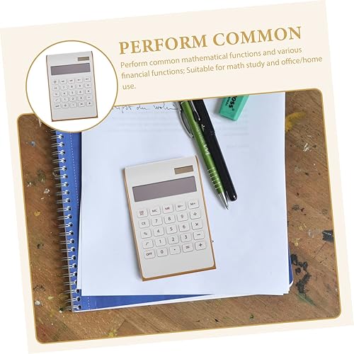 Miniatura 3 de VILLCASE Calculadora solar Computadora para niños Estudiantes Calculadora portátil Calculadora para niños Accesorios para Celulares Hogar Blanco