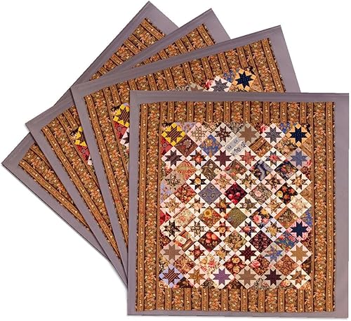 Florene – Vintage Textiles – Colcha de impresión de Nueva Jersey clásico – Posavasos