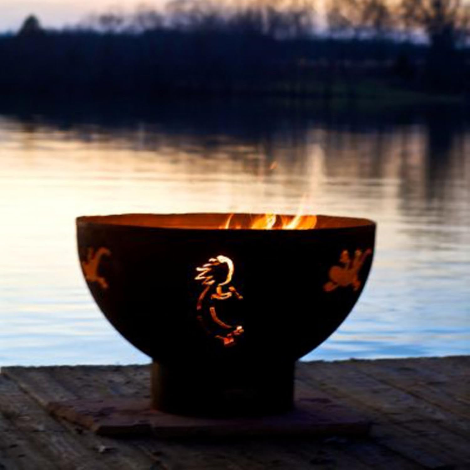 Fire Pit Art Kokopelli-FPA-MLS120-LP-AWEIS Fire Pit LP, Metal