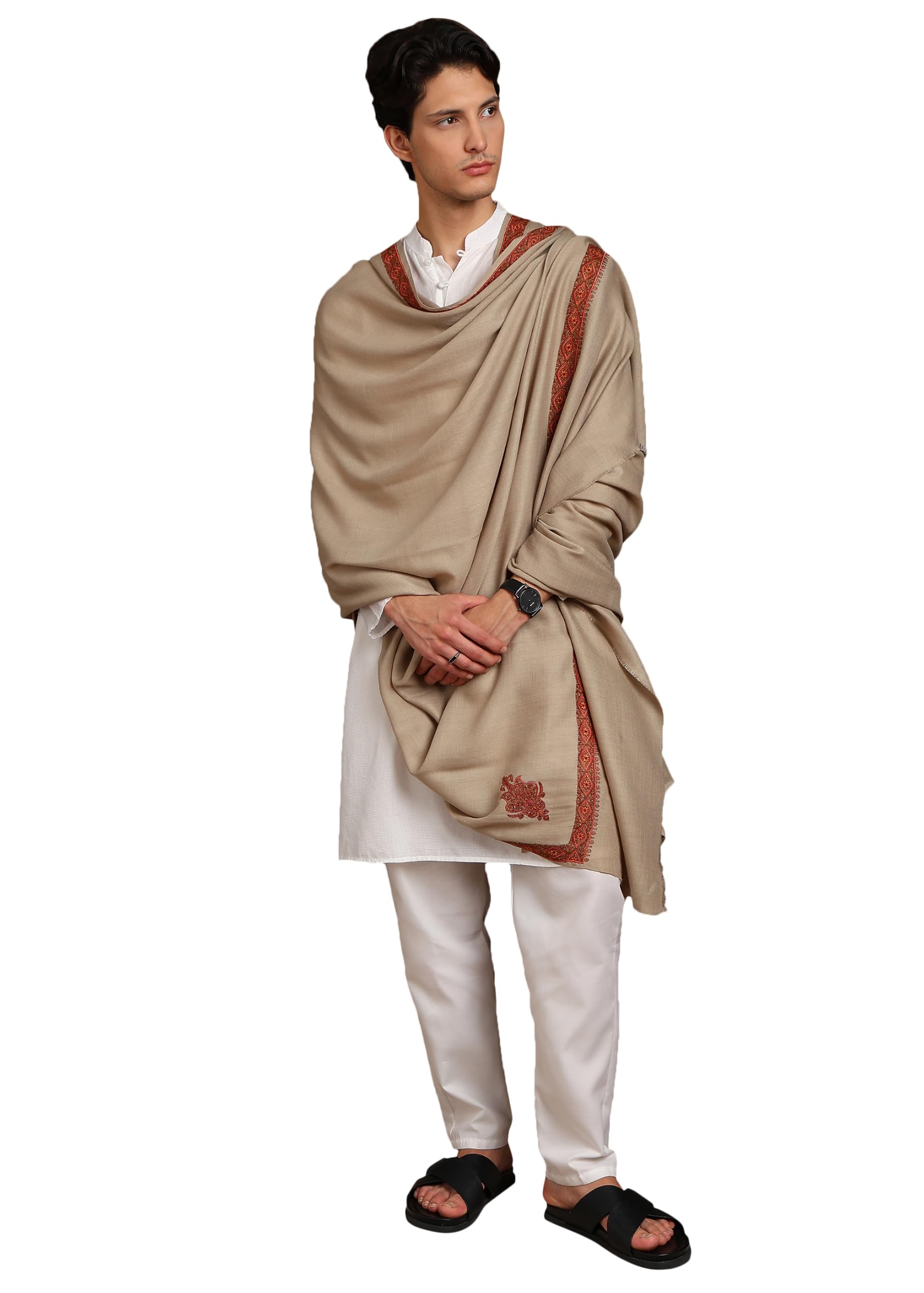 Men Embroidered Lohi, Traditional and Ceremonial Wear (125CM X 250 CM)-image-48