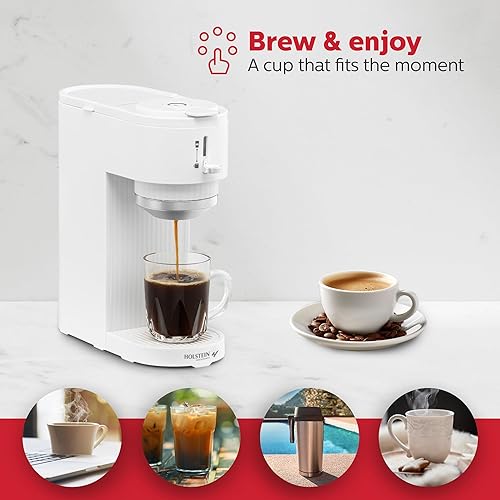 Vista 112 de Holstein Housewares - Cafetera, color rojo