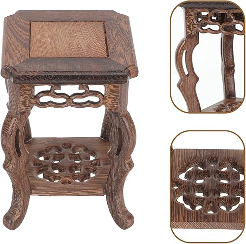 Miniatura 5 de Soporte de madera para plantas, soporte de exhibición para macetas, base para suculentas, mini taburete para interior y exterior, patio, balcón,