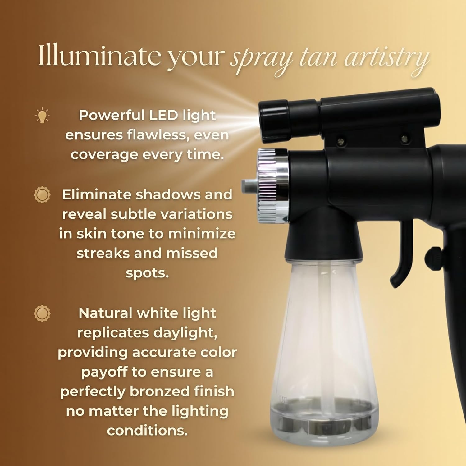 Naked Sun Fascination FX Spray Tan Machine with Honey Glow Rapid Develop Violet Tanning Solution - 8 oz Bundle (2 Items)