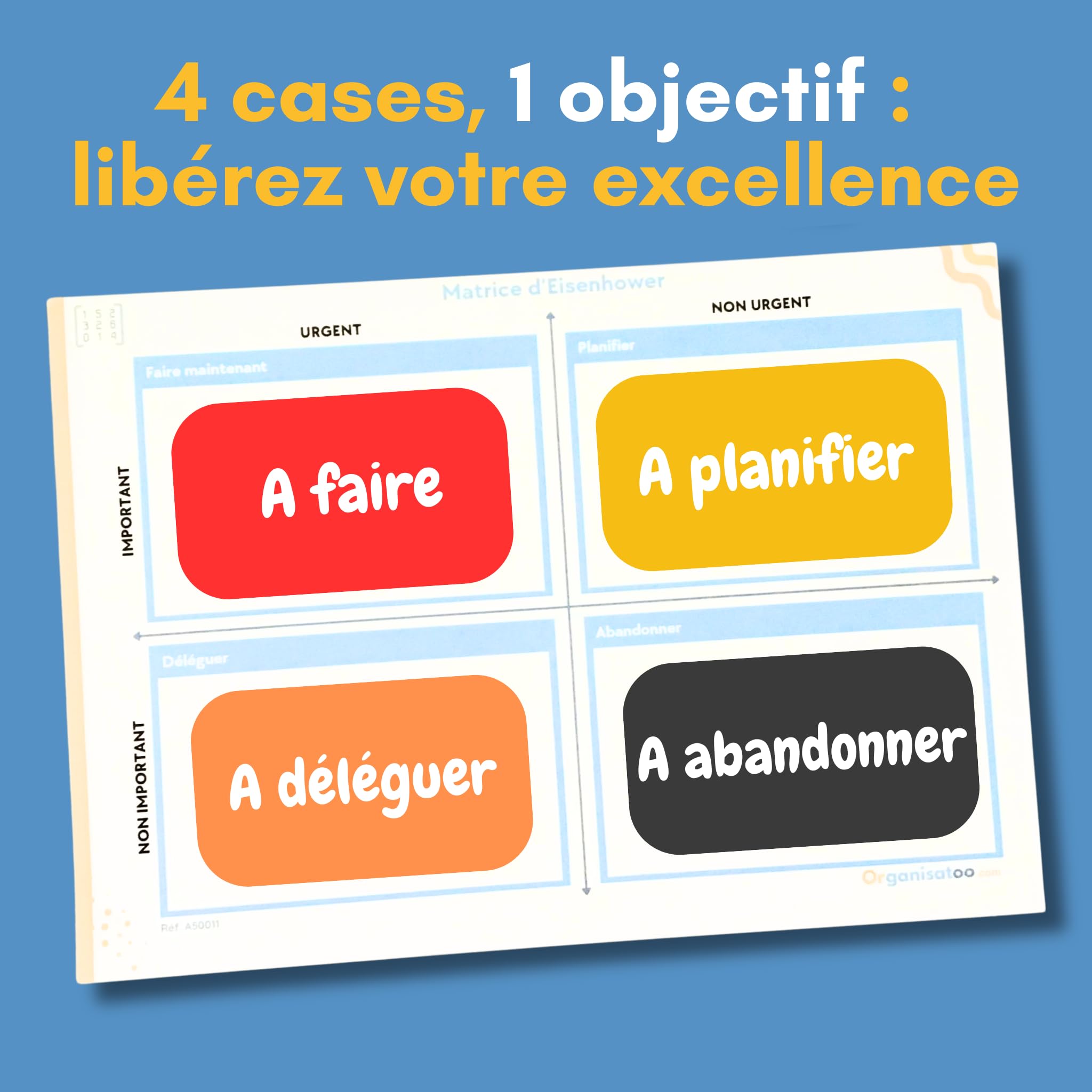 Matrice Eisenhower Bloc-Notes A5 50 Pages - Carnet de Productivité et Organisation
