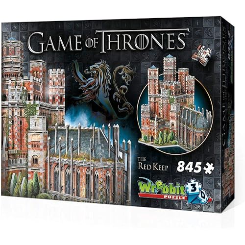 Wrebbit3D Game of Thrones 3D Puzzle of Red Keep | 845 Jigsaw Puzzle Pieces | Inspired from Popular TV Series Set in Westeros Seven Kingdoms
