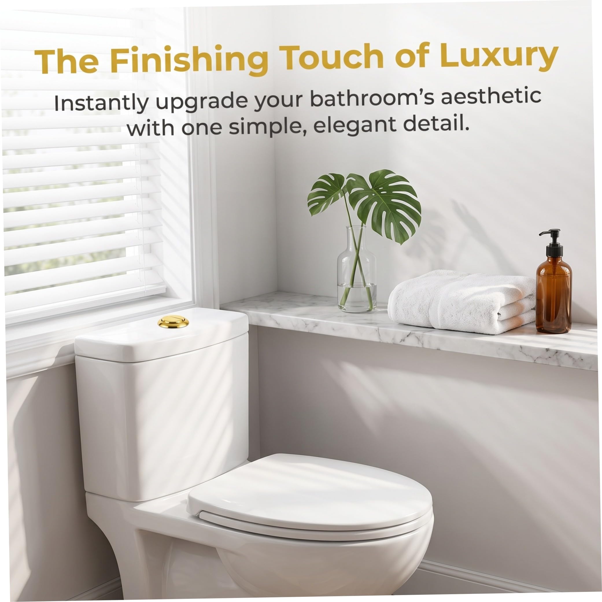 DECHOUS Bouton de Chasse D'eau Double en Abs pour Toilettes à Double Chasse, Design Tige Extra Longue, pour Usage Hôtelier ou Familial Couleur Aléatoire