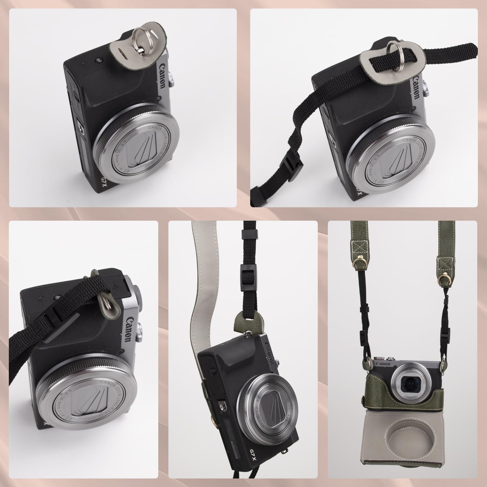 Canon PowerShot G7X Leather Case 保護フィルム Amazon.com : Rieibi G7 X G7X II G7X III Case, Vintage Leather