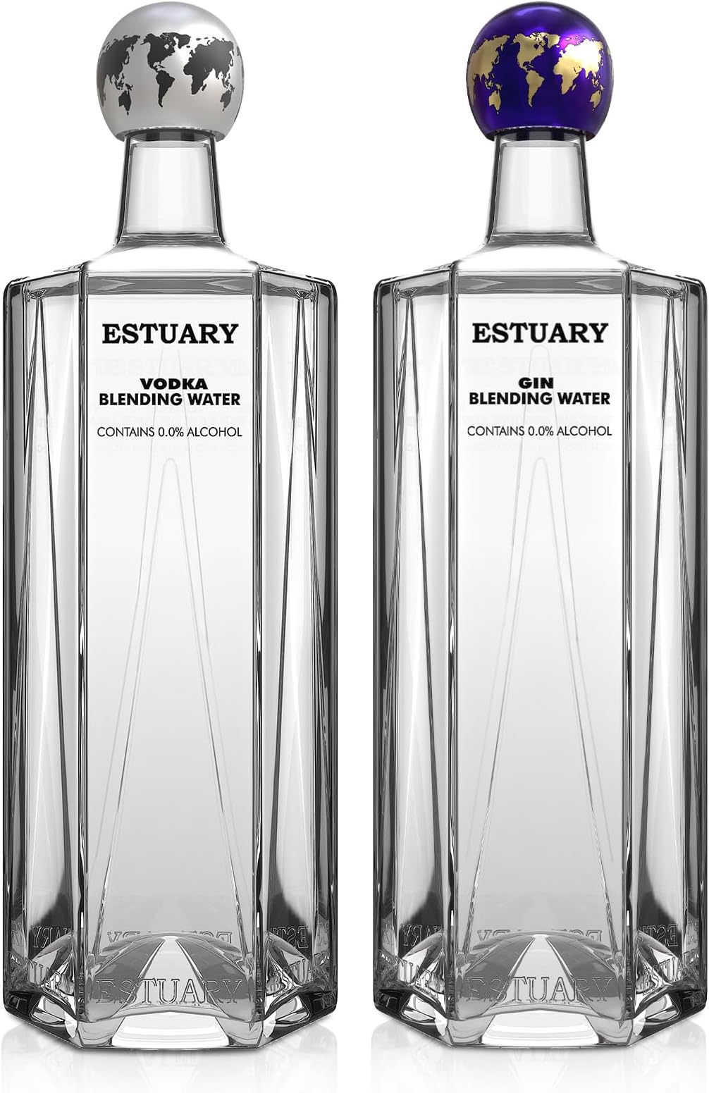 Estuary Assorted Pack Blending Water | Premium Non-Alcoholic Mixer for Vodka & Gin 750ML | Pack of 2