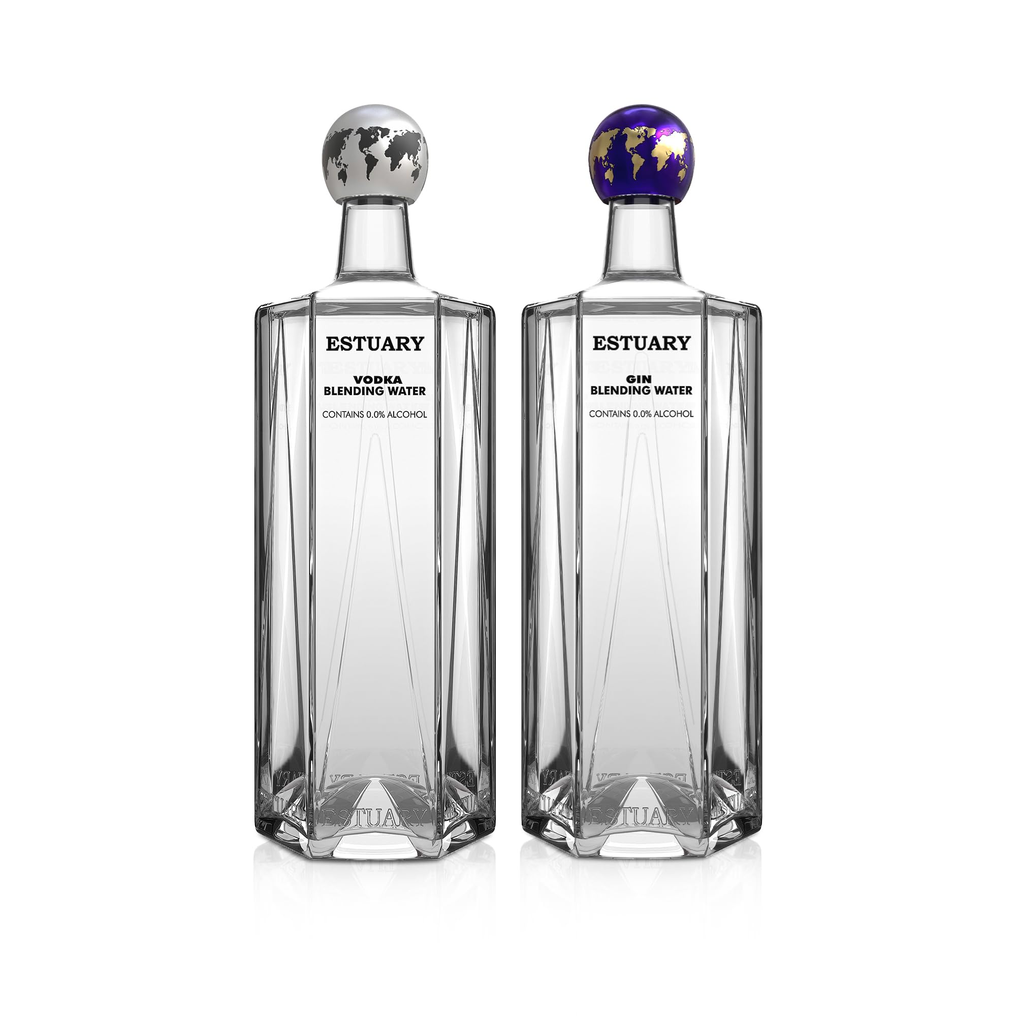 Estuary Assorted Pack Blending Water | Premium Non-Alcoholic Mixer for Vodka & Gin 750ML | Pack of 2