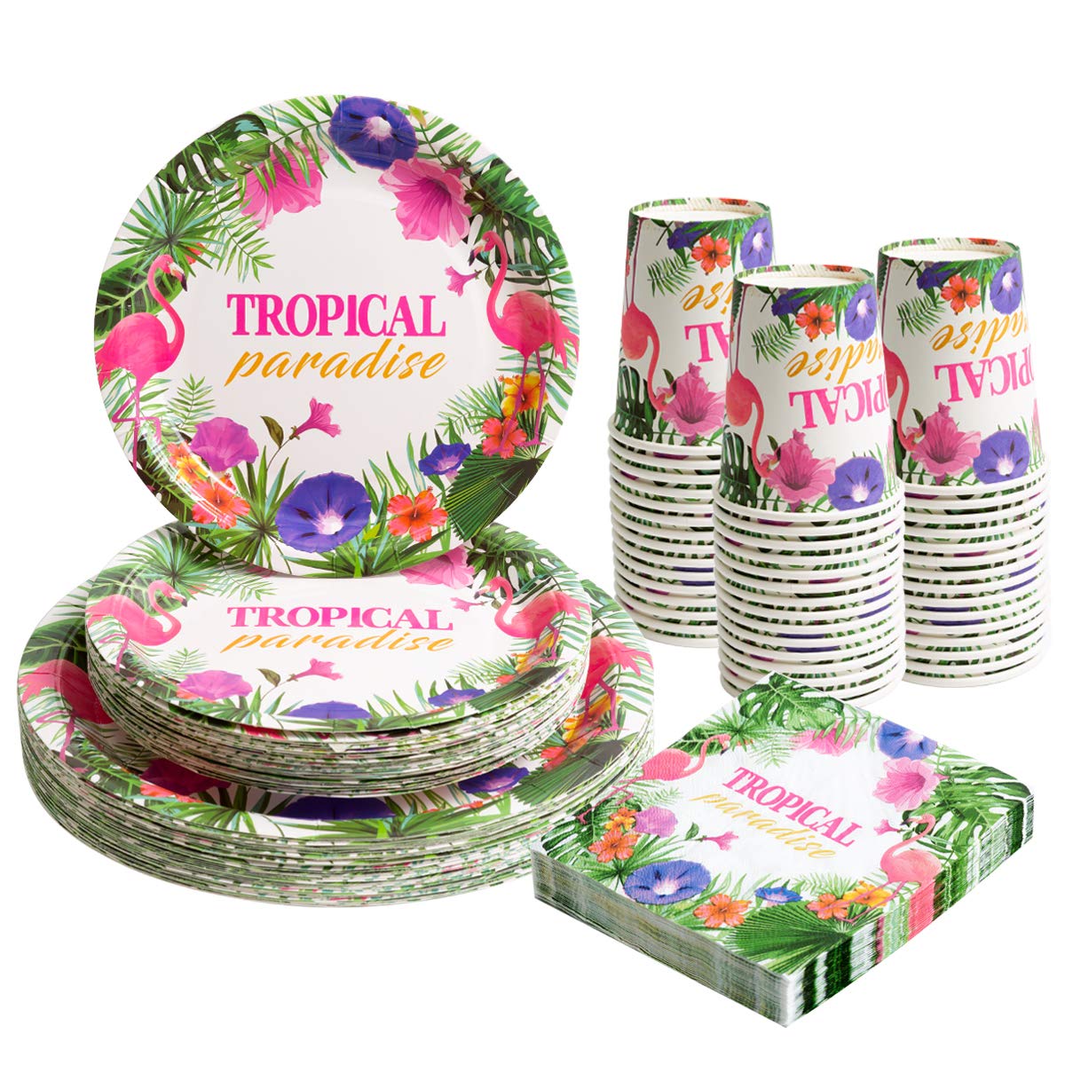 Buy Hawaiian Luau Party Paper Plates Napkins and Cups Sets Serves 30