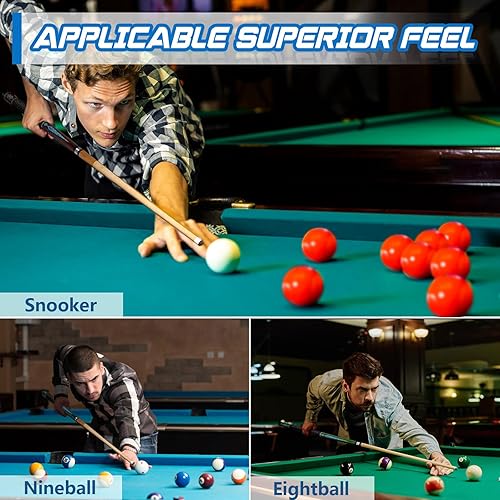 Miniatura 7 de Pool Stick Set of 4,Pool Cues Sticks Made of Premium Maple Wood, Includes 4 Extra Billiard Chalk for Pool Cues, 58" Billiard House Bar Pool Cue