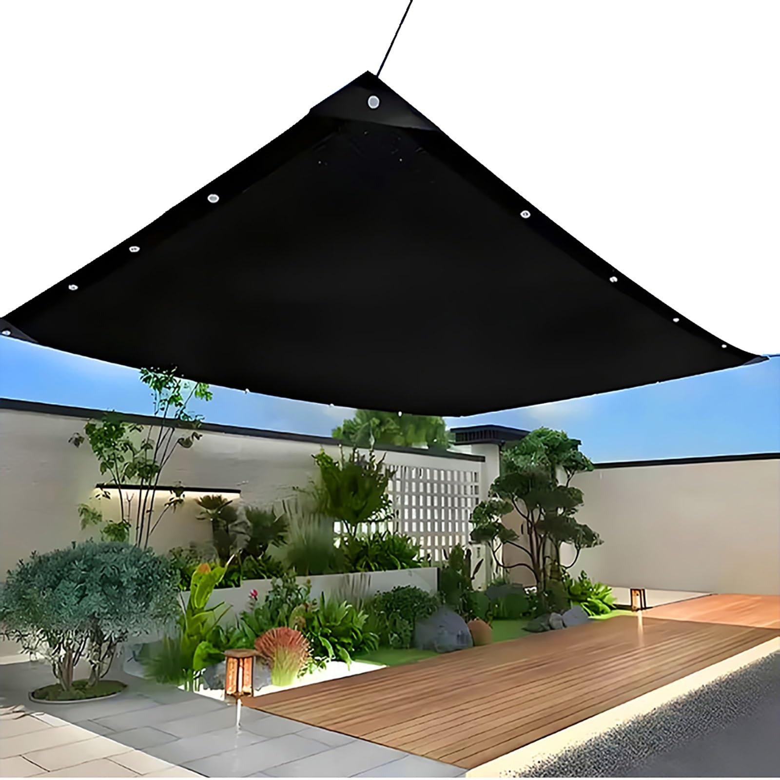 Filet d'ombrage 90-95% pour jardin et pergola mesurant grande taille 4x12m