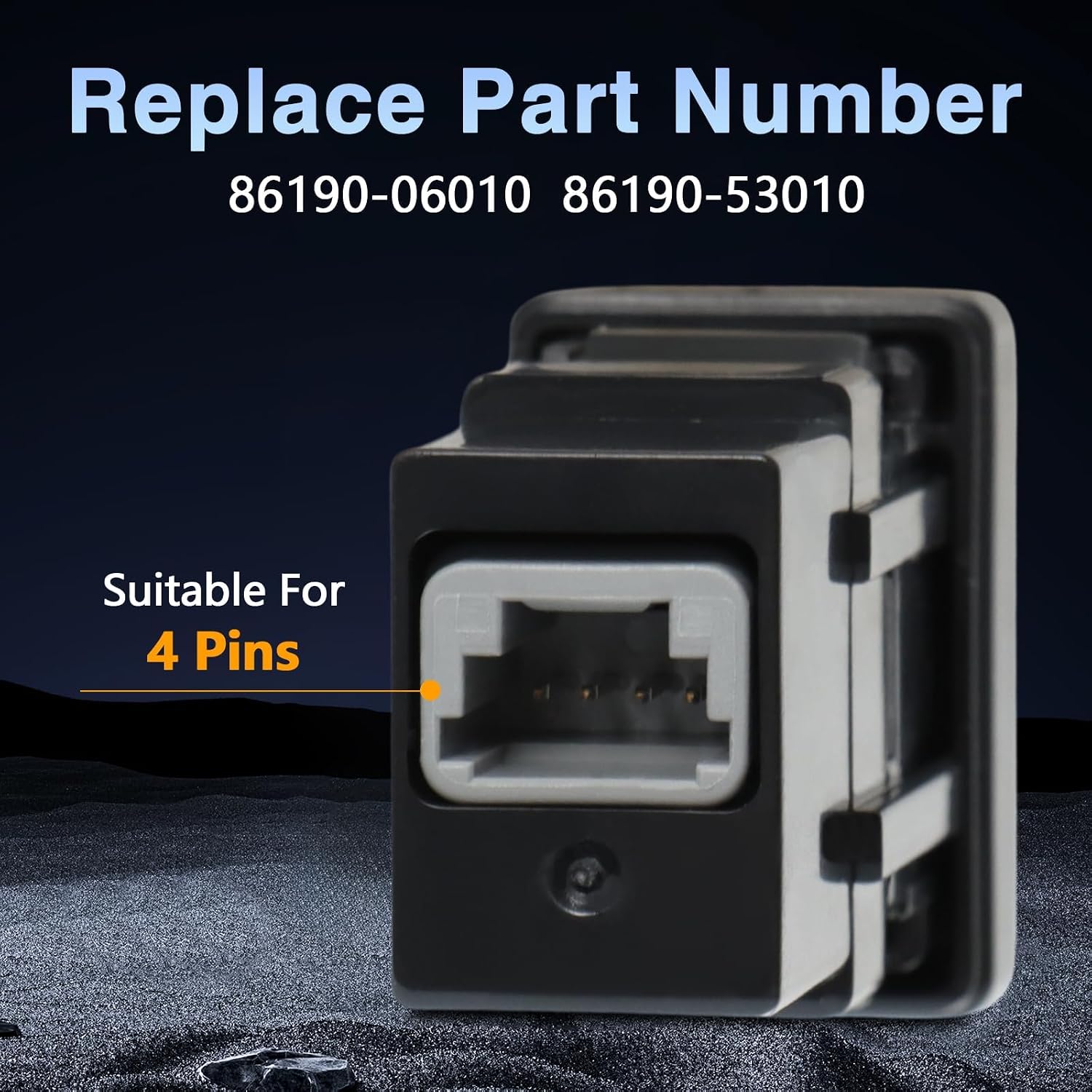 Aux Port Input Auxiliary Jack Audio Stereo Adapter Compatible with Toyota Camry 2007-2008 4Runner RAV4 FJ Cruiser Prius Yaris Lexus LS460 ES350 2007-2010 Replace# 86190-06010 86190-53010