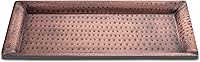 Vista 1 de Monarch Abode Decorative Tray – 16-Inch Hand Hammered Antique Copper Metal Bathroom Tray Countertop, Vanity Trays Organizer, Perfume Plate for