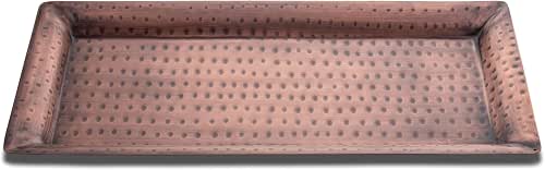 Monarch Abode Decorative Tray – 16-Inch Hand Hammered Antique Copper