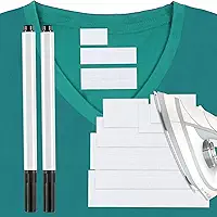 200 peças de etiquetas pré-cortadas de ferro em roupas e 2 peças marcador de tecido permanente marcador de roupa etiquetas personalizadas para casas de idosos, acampamento, faculdade, creche e uniformes, 3 tamanhos
