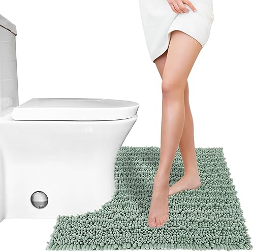 Miniatura 426 de Yimobra - Tapete de baño largo de felpilla, grande de 55.1 x 24 pulgadas, microfibra gruesa, absorbente, extrasuave, antideslizante, peludo, lavable