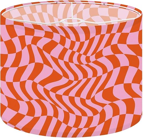 Vista 25 de Drum Lamp Shade retro polygon vaporwave sunset abstract mountains Lampshade for Floor Lamps Table Lamps Pendant Light 11"x8.9" Replacement Linen