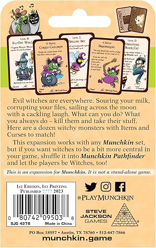 Miniatura 3 de Munchkin Witches de Steve Jackson Games, juegos de cartas de estrategia