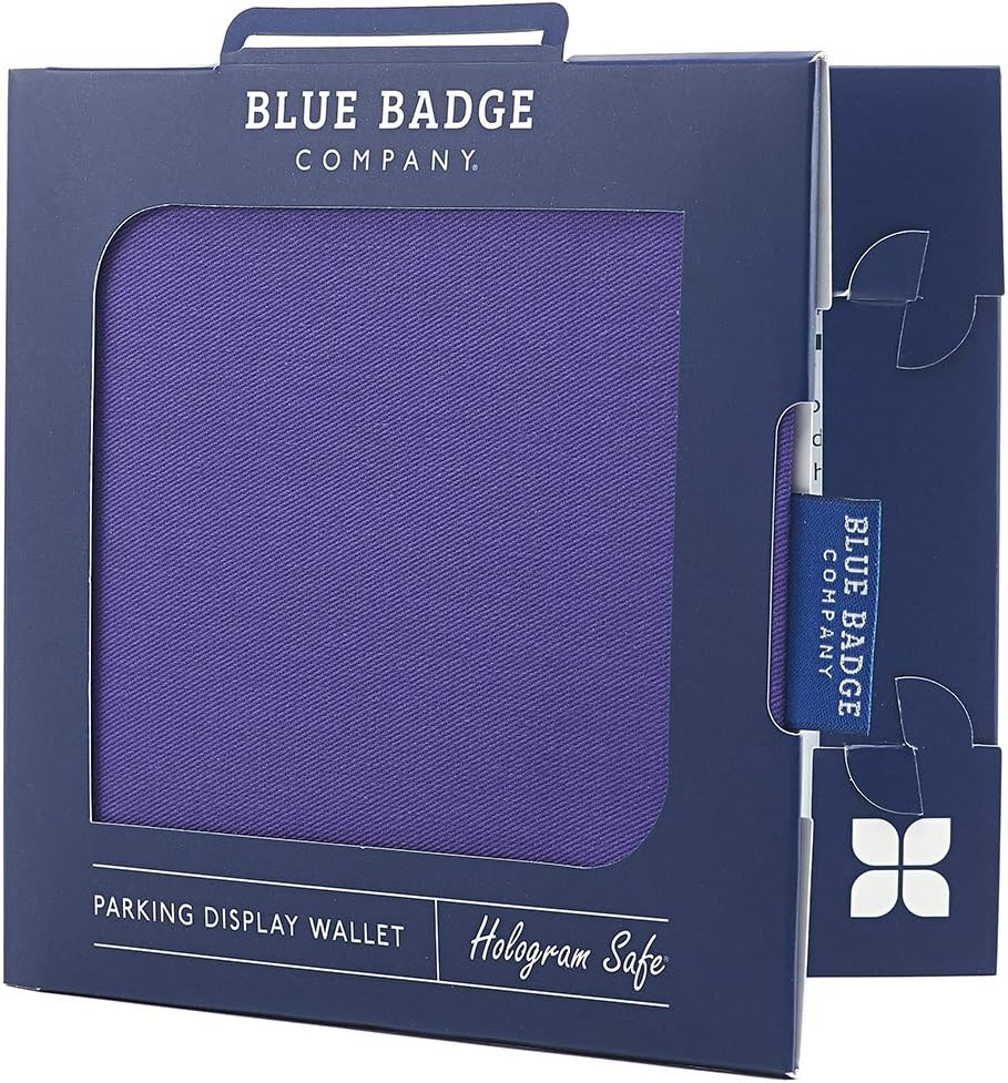 Blue Badge Co Fabric Hologram Safe Wallet, Disabled Parking Permit Cover Holder Includes Timer Clock, Disabled Badge Holder for Car