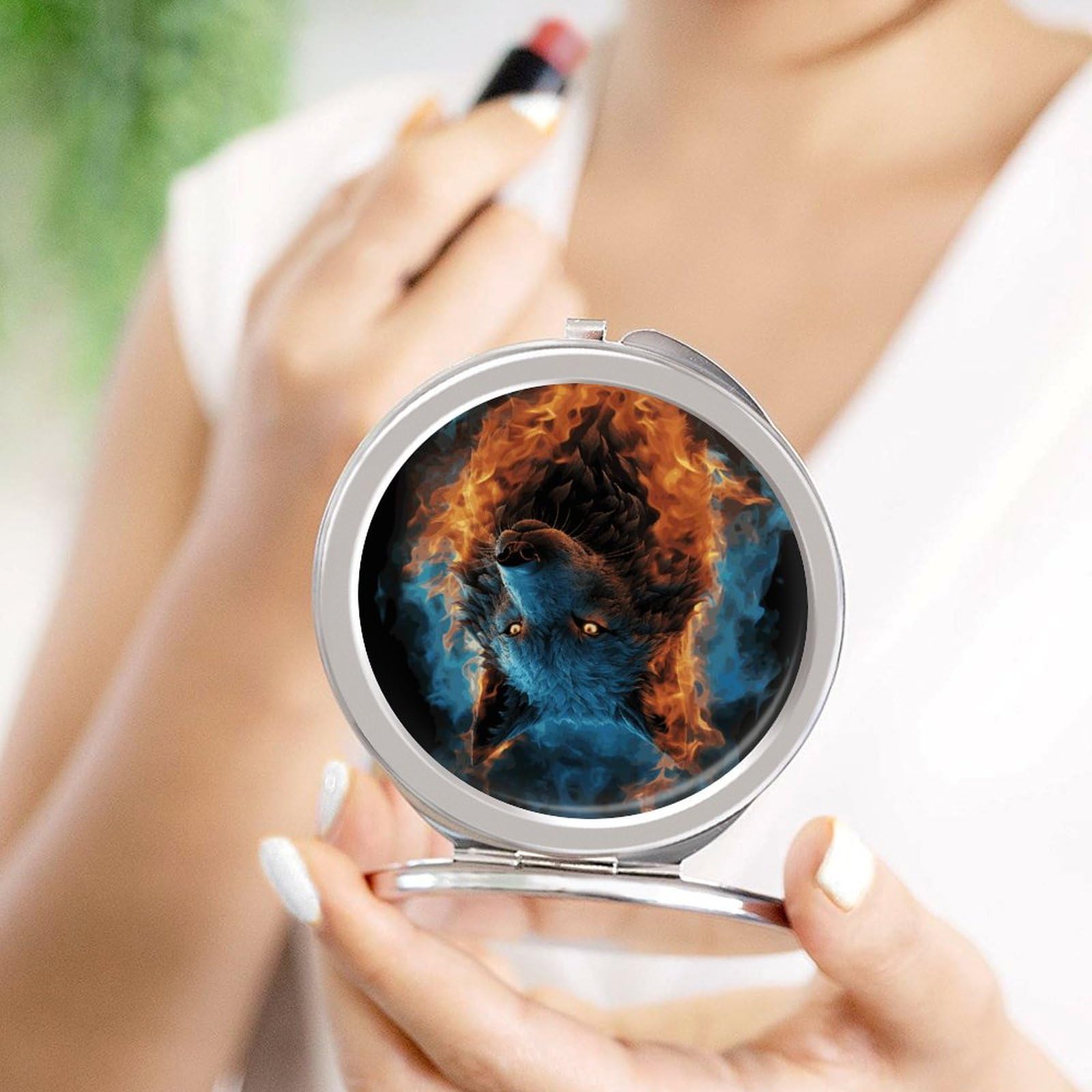 Amazon.com: NWTRJ Travel Makeup Mirror Portable Folding Cosmetic