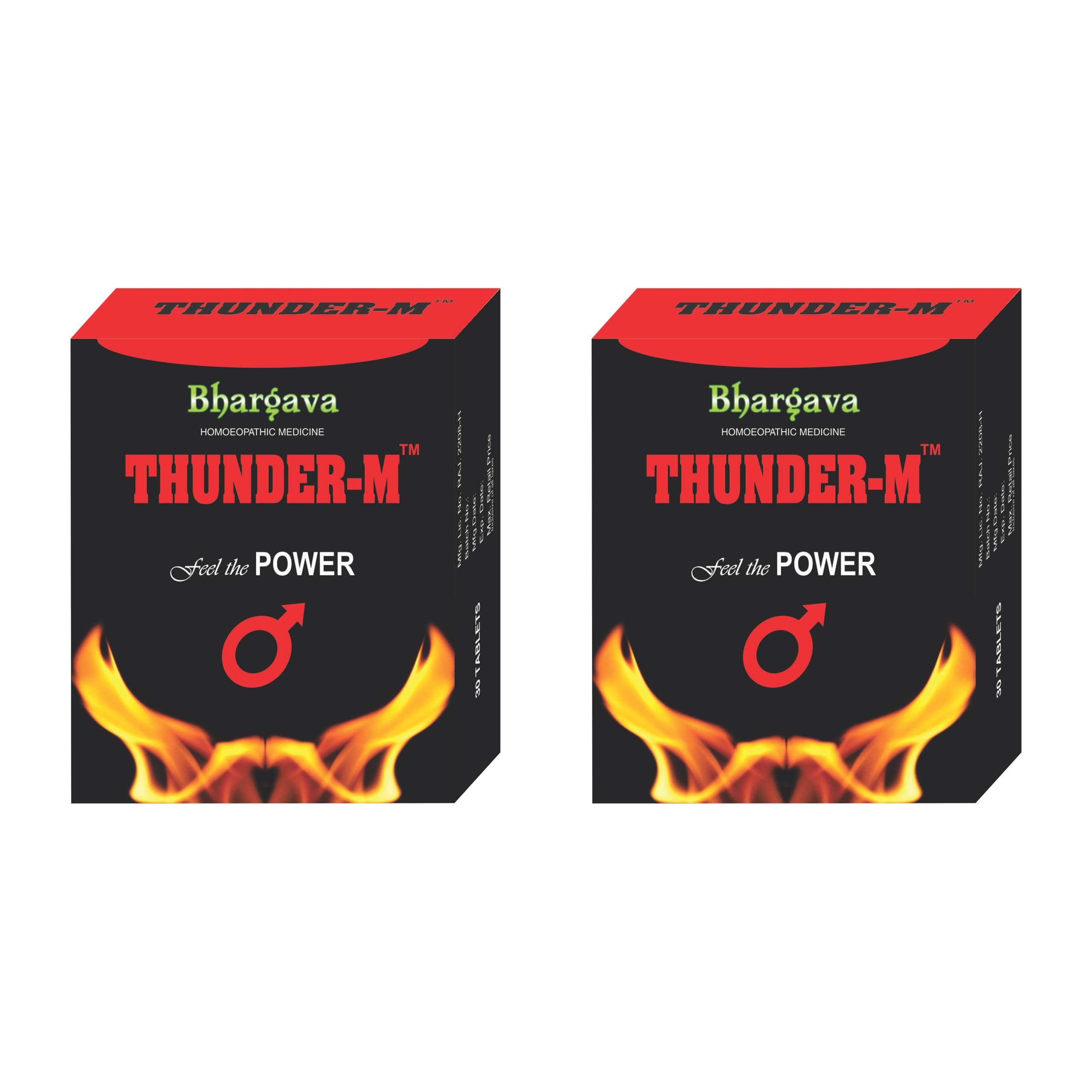 Bhargava Homeopathy Thunder-M Enhances Stamina, Energy & Power Performance Booster Supports Healthy Testosterone Levels Endurance Supplement Combats Weakness Effectively (THUNDER-M-PK-2-FOR-MALE)-image-6