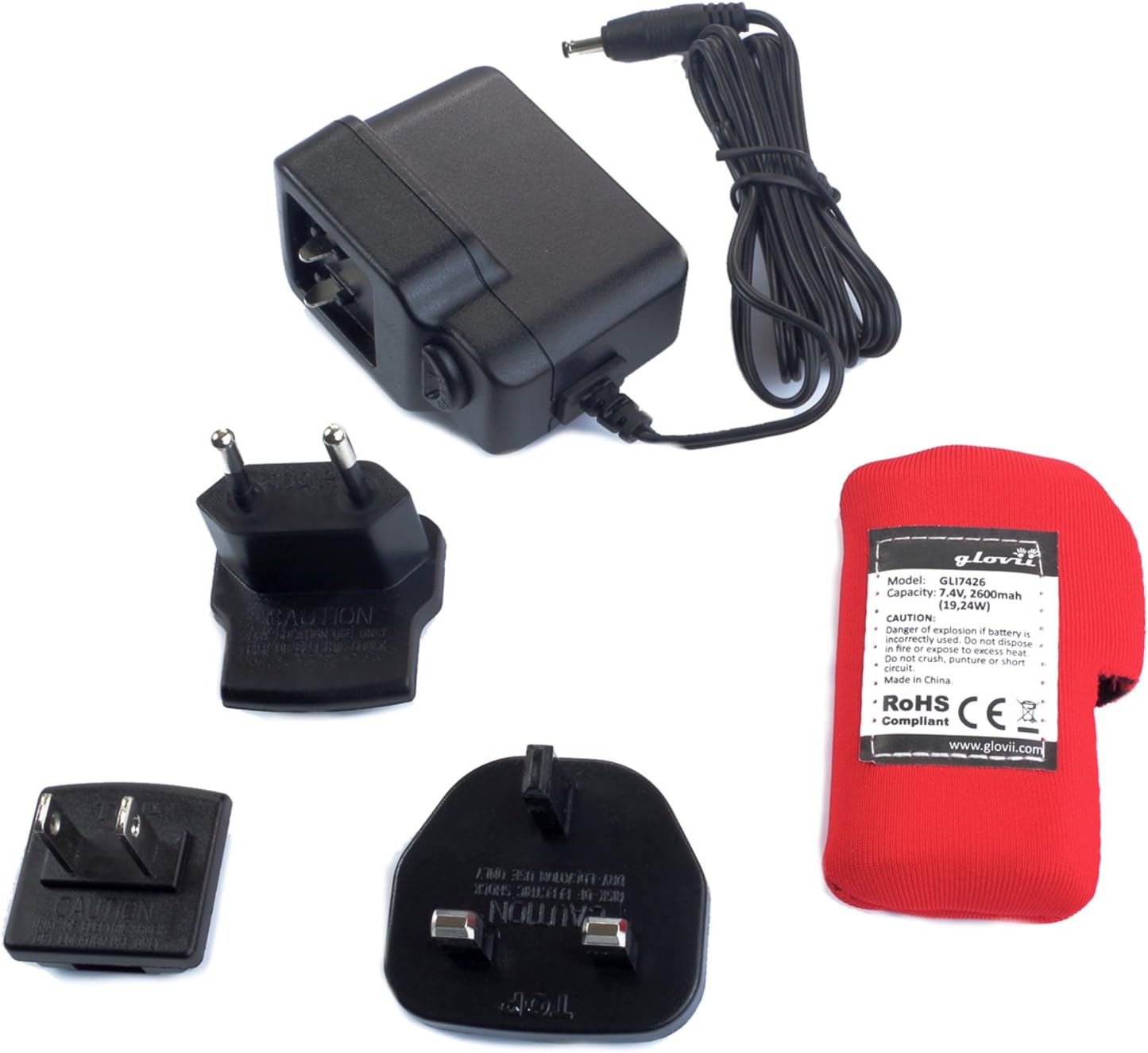 Glovii GP1 charger and battery