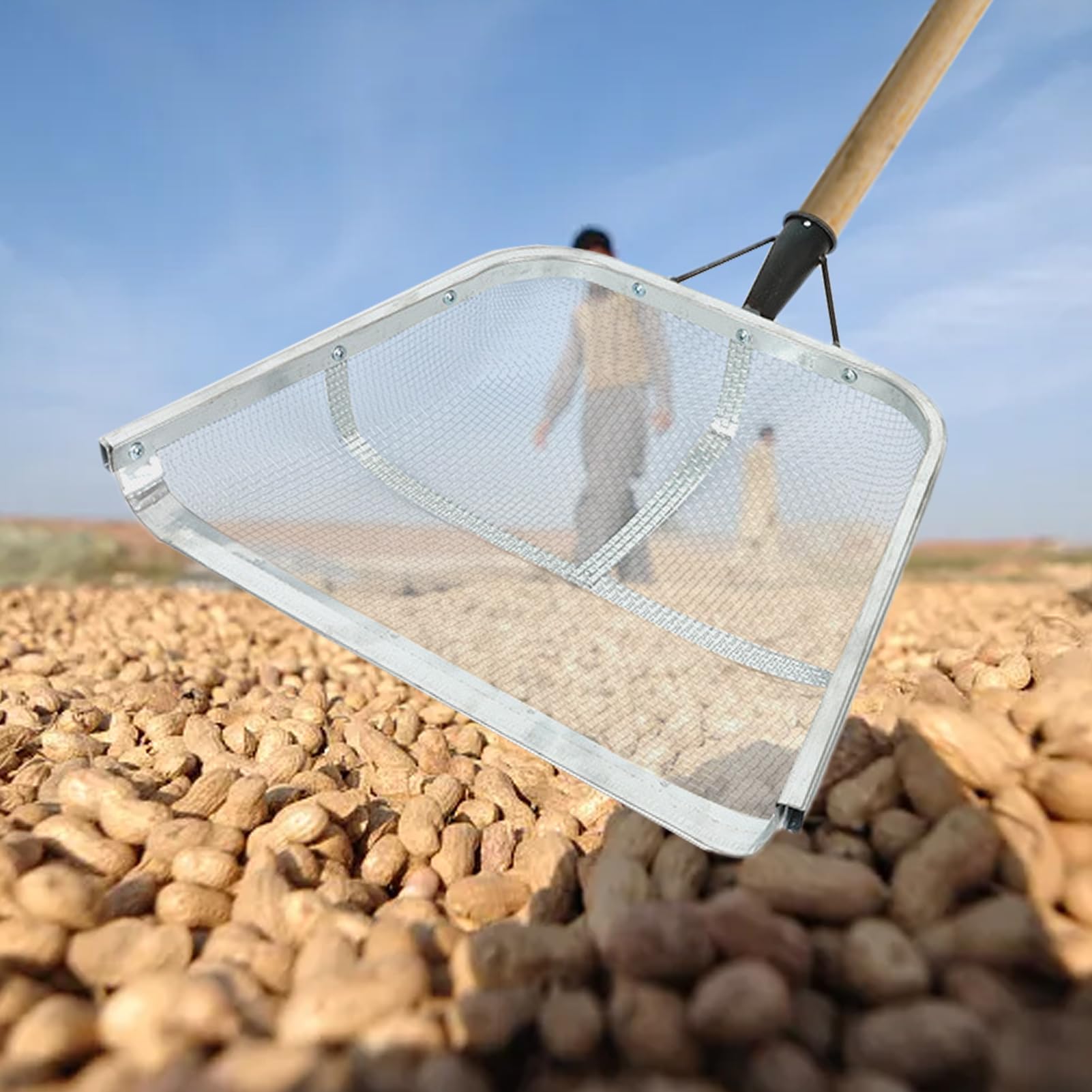 Setaccio Da Giardino Per Terriccio Setaccio In Acciaio Robusta Con Manico | Attrezzo Agricolo Per Raccolta, Setaccio Portatile, Ideale Per Piantagioni E Diserbo