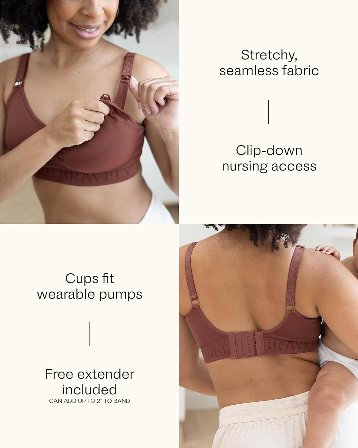 Kindred Bravely Sublime Seamless Nursing Bra | Wireless Maternity & Postpartum Bra - Image 5