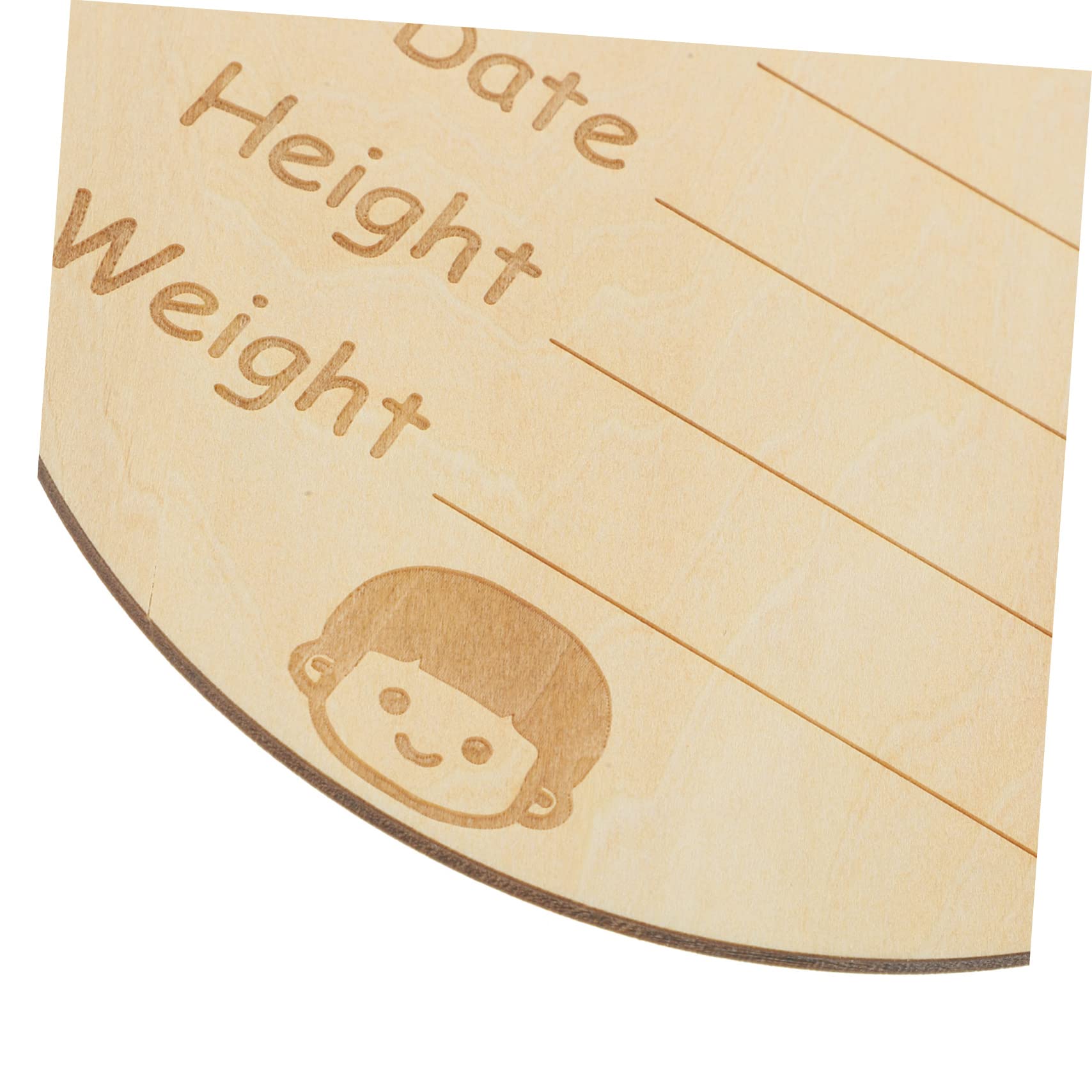 Levemolo Baby Birth Milestone Sign - 15cm Round Wooden Announcement Board For Newborn Photos