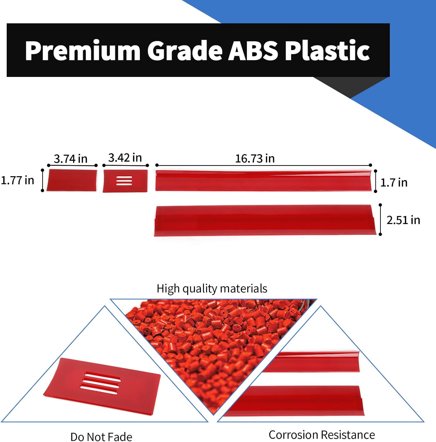 Voodonala for Ford F150 2015-2020 Center Console Panel Cover Compatible with Ford F150 2015-2020 (ABS,Red,4Pcs/Set)