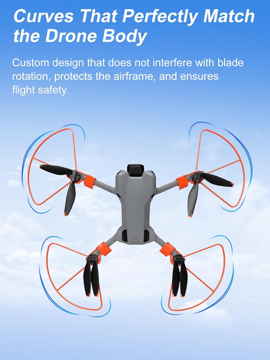 Propeller Guard Compatible with DJI Mini 5 Pro – Anti-Collision Guard with Landing Gear,Quick Release Removable Prop Blade Protector Compatible with DJI Mini 5 Pro Accessories,Shockproof[Orange]