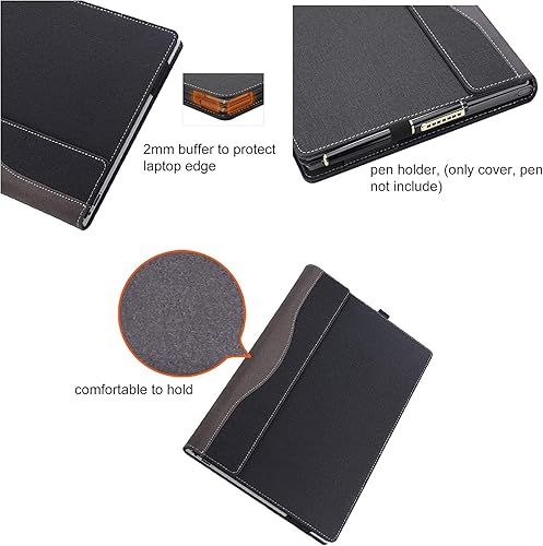 Miniatura 5 de WODBAO Funda para portátil Samsung Galaxy Book3 Pro funda Galaxy Book3 ultra16 a prueba de caídas para computadora de negocios Funda de cuero Shell