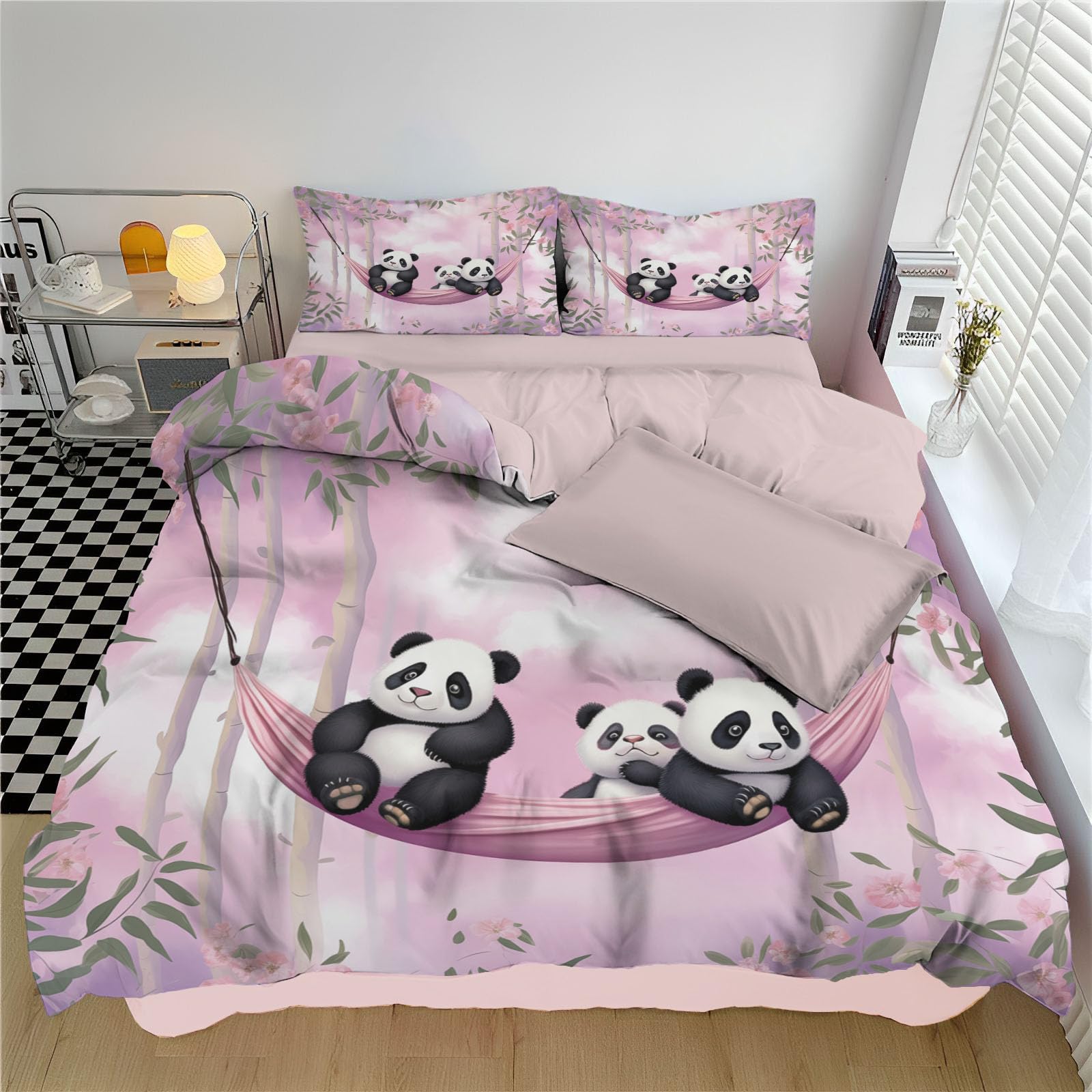 Housse de couette douce microfibre zippée anti-plis avec motifs imprimés