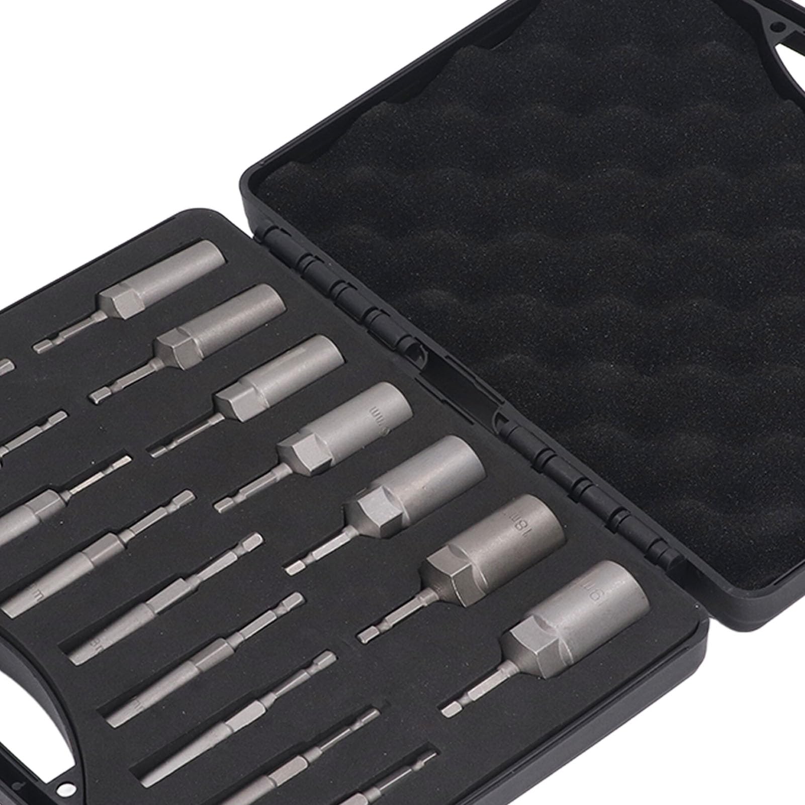 16 SZT. Adapter nasadowy, zestaw nasadek udarowych, zestaw głębokich nasadek z chwytem sześciokątnym, adapter nasadowy z chwytem sześciokątnym do wiertarki