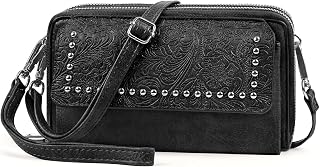 Small Crossbody Phone Purses for Women, Retro Wristlet Wallet