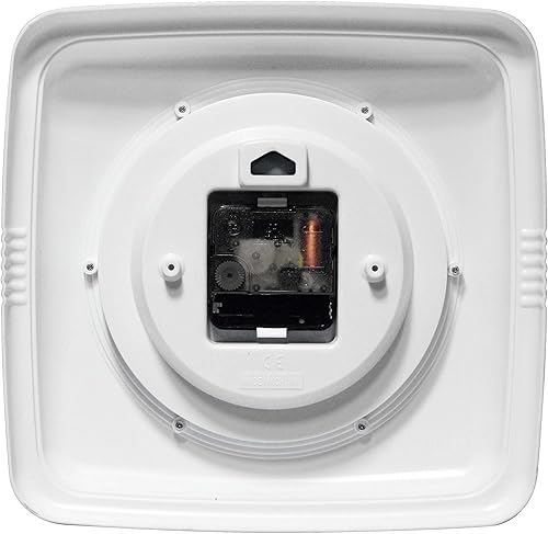 Miniatura 3 de Infinity Instruments Cuadrado Silencioso Retro 9 pulgadas mediados de siglo moderna cocina comedor retro reloj de pared cuarzo barrido movimiento