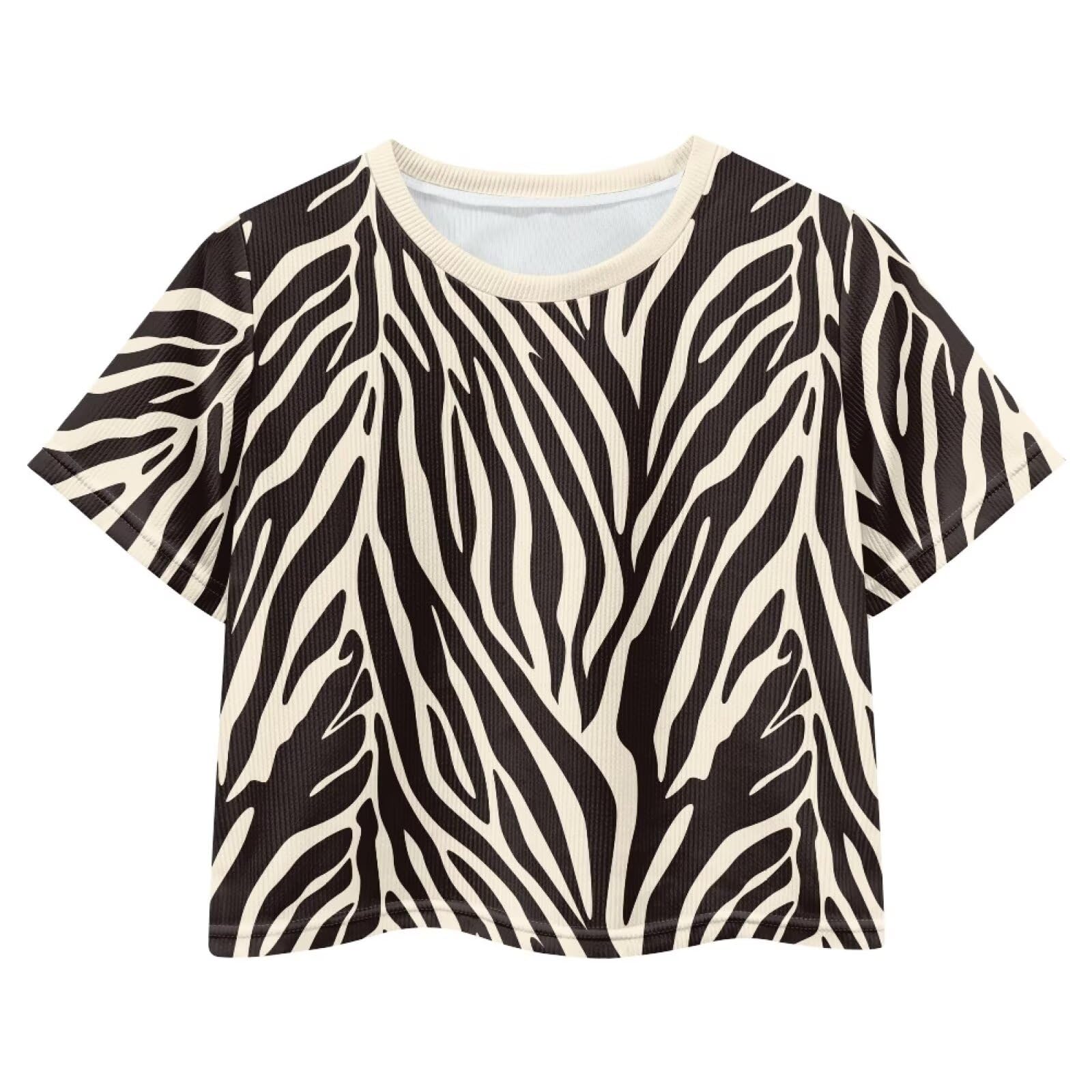 Cute Crop Tops for Girls Short Sleeve Summer T Shirts Fashion Graphic Tees Crew Neck Pullover Tee 5-14 Years