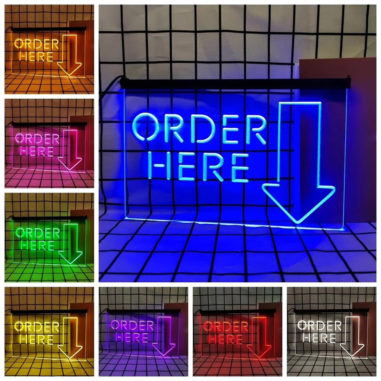 REWIS zamów tutaj neony LED, zasilane przez USB, przyciemniane przez Bluetooth, kolorowe, płynące światła neonowe, wiszące, świecące dekoracje przy kasach w centrach handlowych,40x30cm