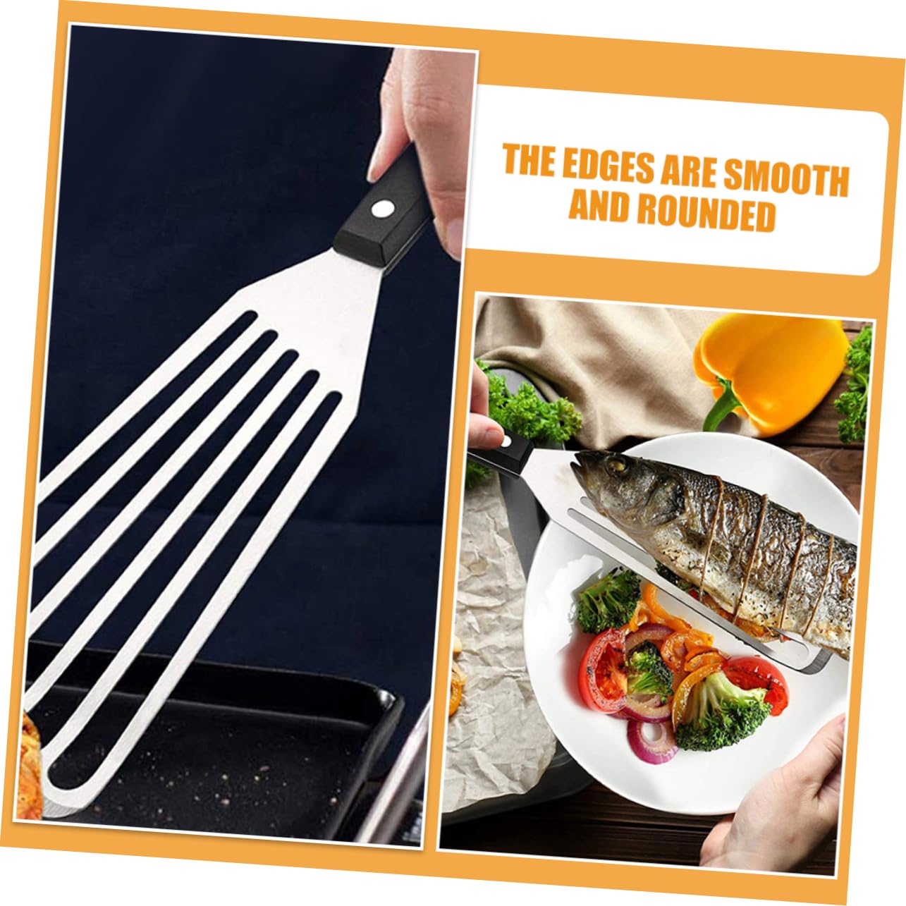 TOYANDONA 4 Sätze Teiliges Spatel Für Grill Und Schwer Belastbar Vielseitig Einsetzbar Zum Wenden Von Fleisch Und Gemüse Spülmaschinengeeignet Küchenhilfe Für Restaurant 2 Stück * 4