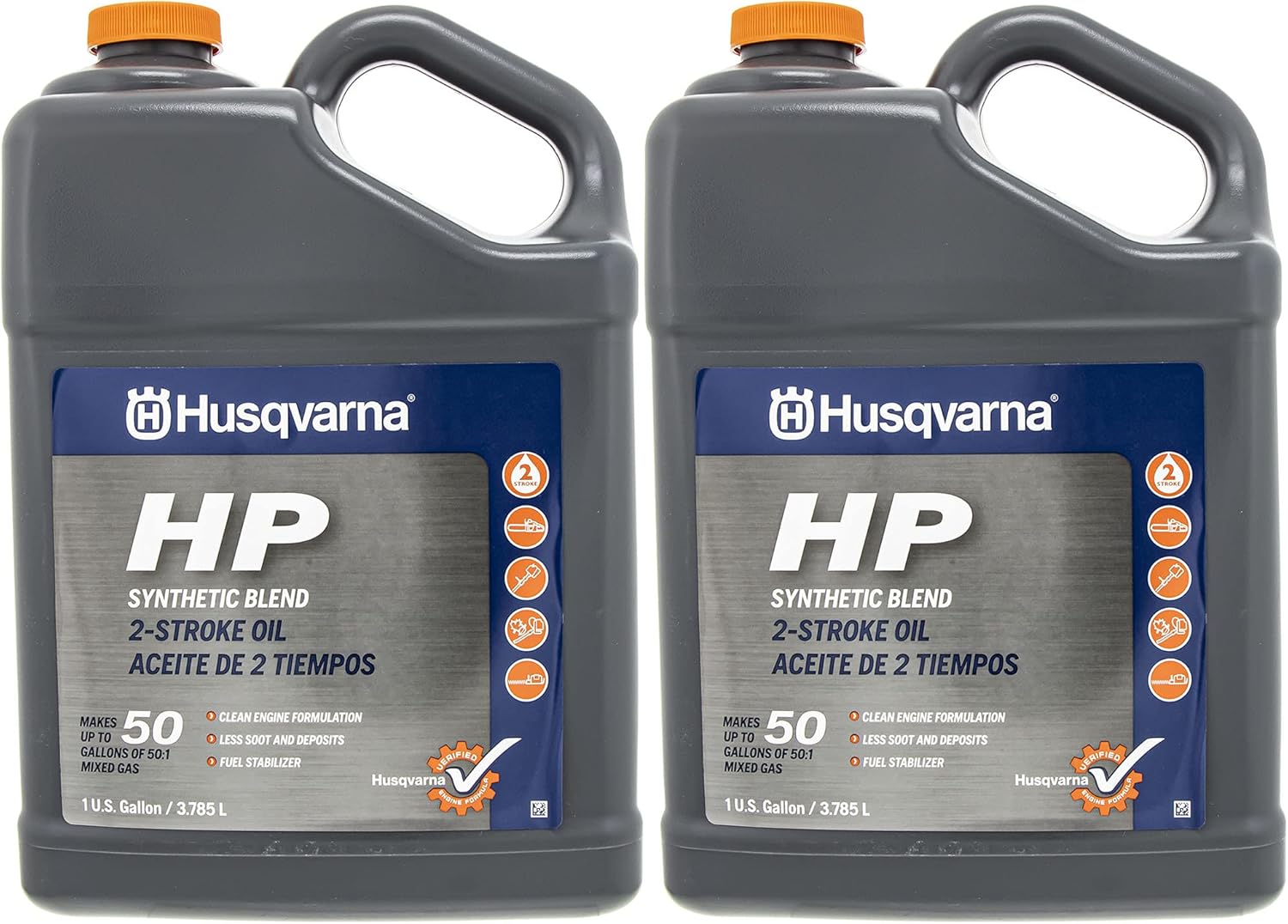 Husqvarna Set of 2 OEM HP 2 Stroke Engine Oil 1 Gallon Bottle 593152605 …