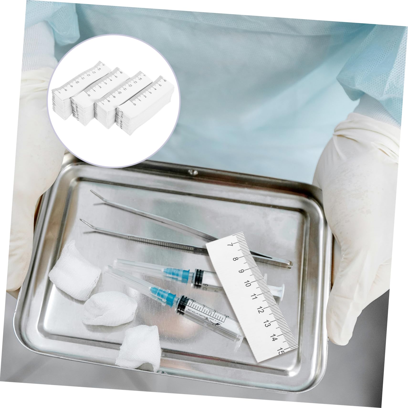 10 Set Metro A Nastro Di Carta Lungo 1 Metro Piccolo Metro A Nastro Retrattile Etichetta Nastro Biadesivo Resistente Righello Di Misurazione Per Uso Medico Più Forte È 100 Pezzi*10