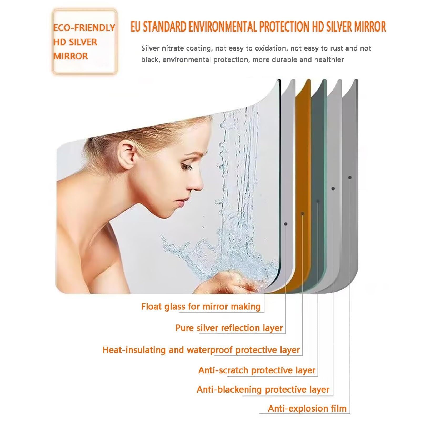 Specchio Illuminato Ovale Irregolare Antiappannamento A LED, Specchio Cosmetico Retroilluminato A Parete, Specchio Da Bagno Moderno Asimmetrico Senza Cornice, Specchio Da Parete Decorativo Dimmerabile