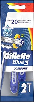 Gillette Blue3 Comfort Use Horse Razor 2 Pieces