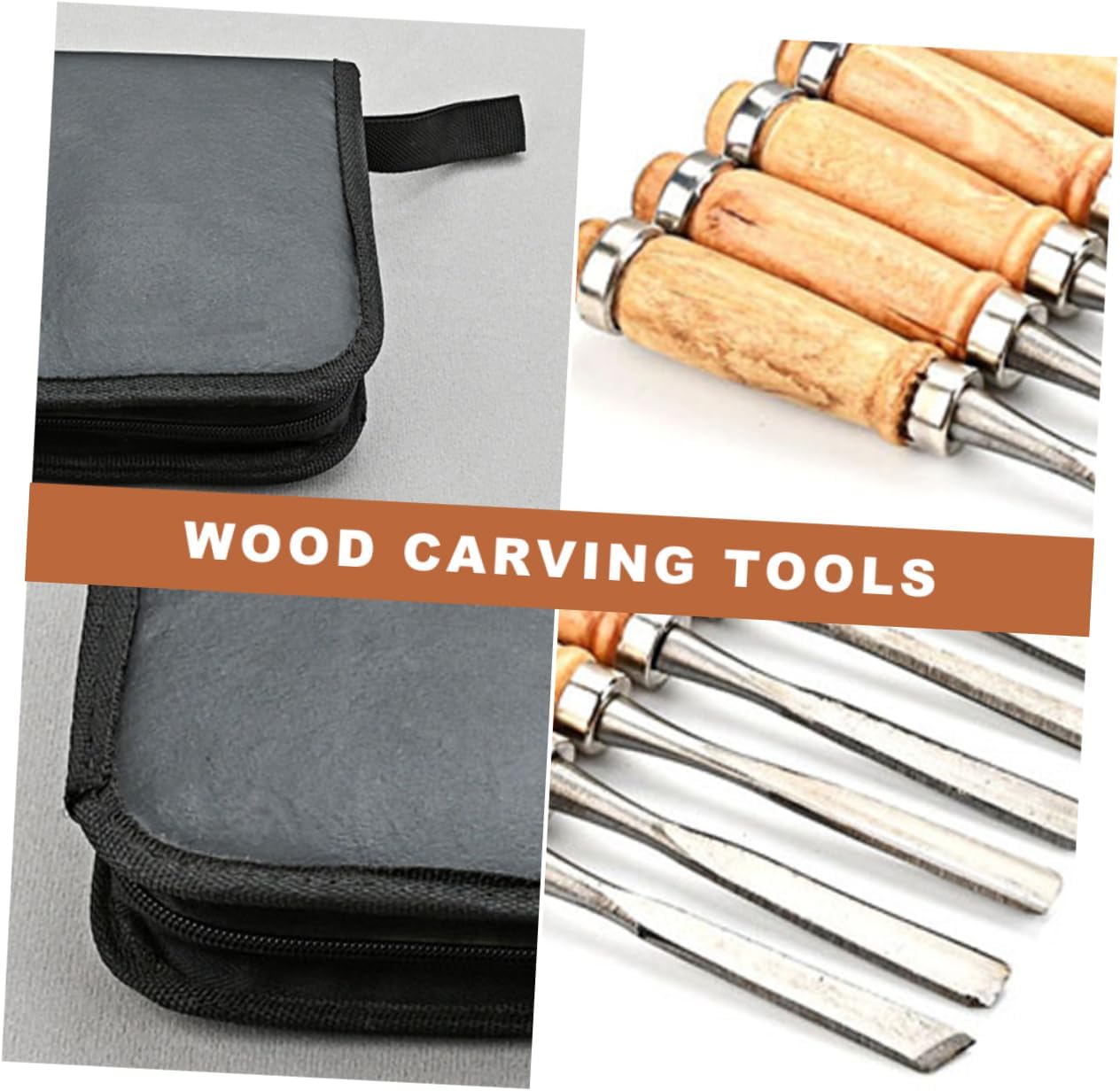 TEHAUX 1set Wood Carving Tool Ergonomic Handles for Handicraft and Sculpting Woodworking Kit for Beginners and Professionals Complete Woodworking Tools Package